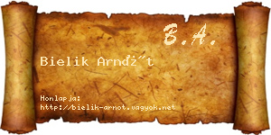 Bielik Arnót névjegykártya